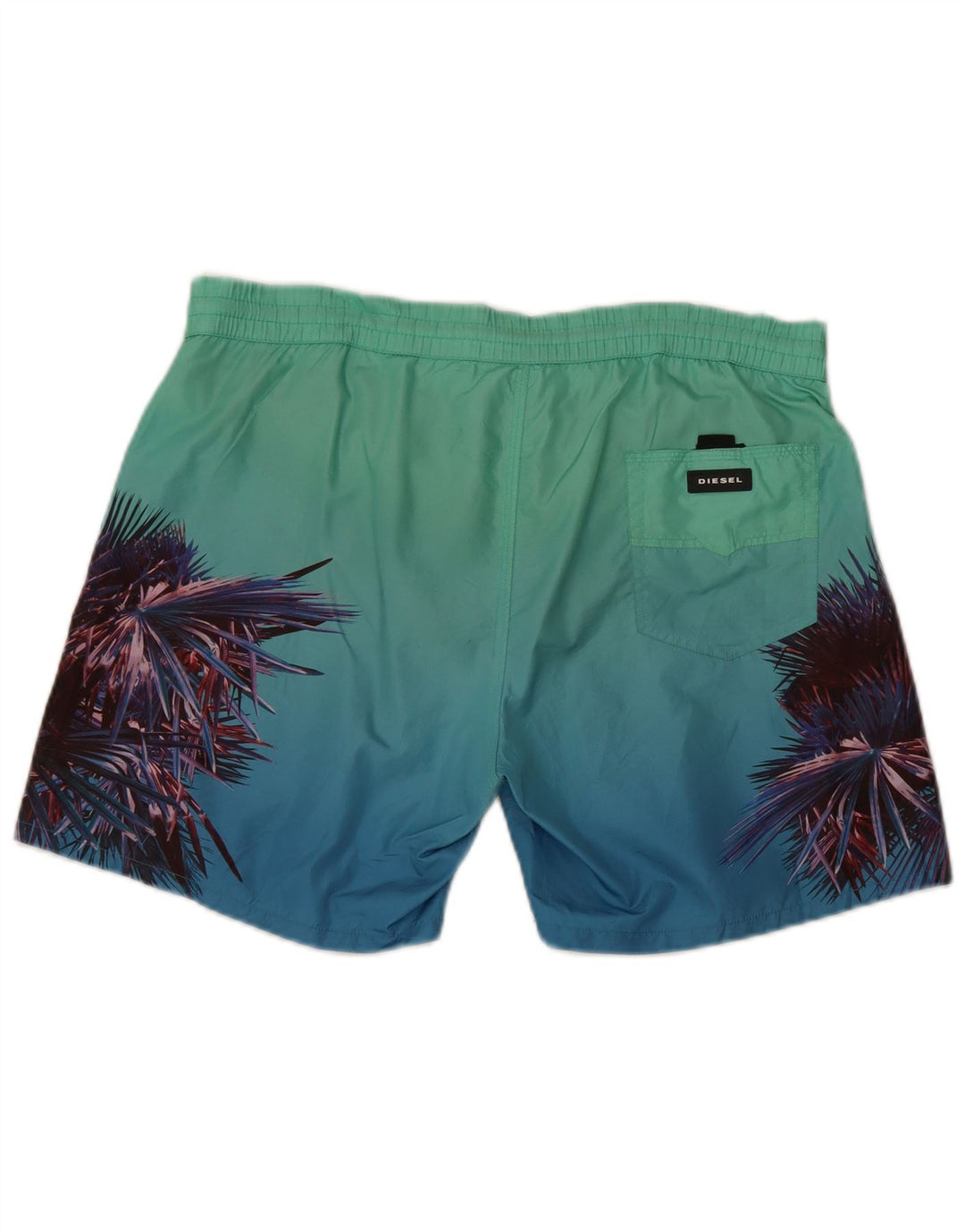 Diesel Herren-Badeshorts, mittelblau, Blumenmuster, Strand, normal