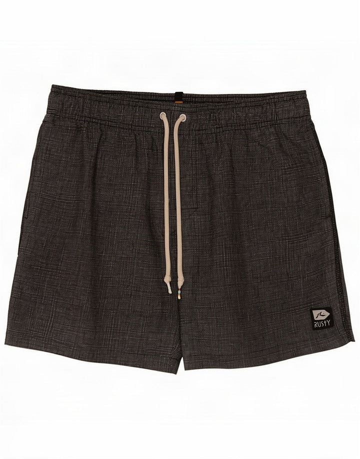 Vintage Herren Badeshorts Medium Black Polyester