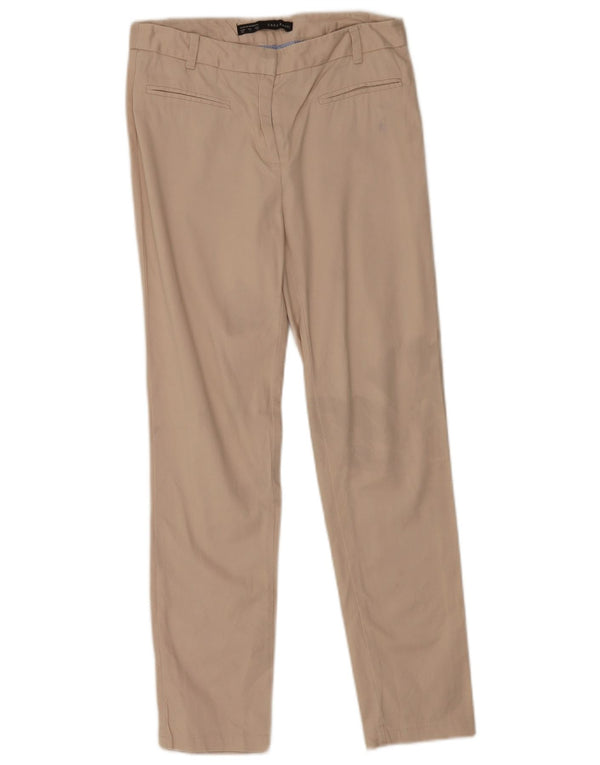 Zara Damen Slim Freizeithose EU 36 XS W26 L27 Beige