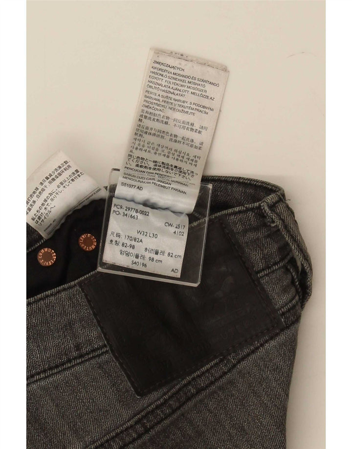 Levi's Herren Slim Jeans W32 L30 Graue Baumwolle