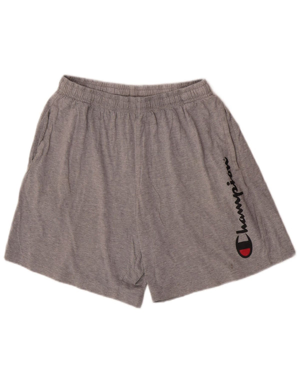 Champion Herren Graphic Regular Sport Shorts Small Grau Baumwolle