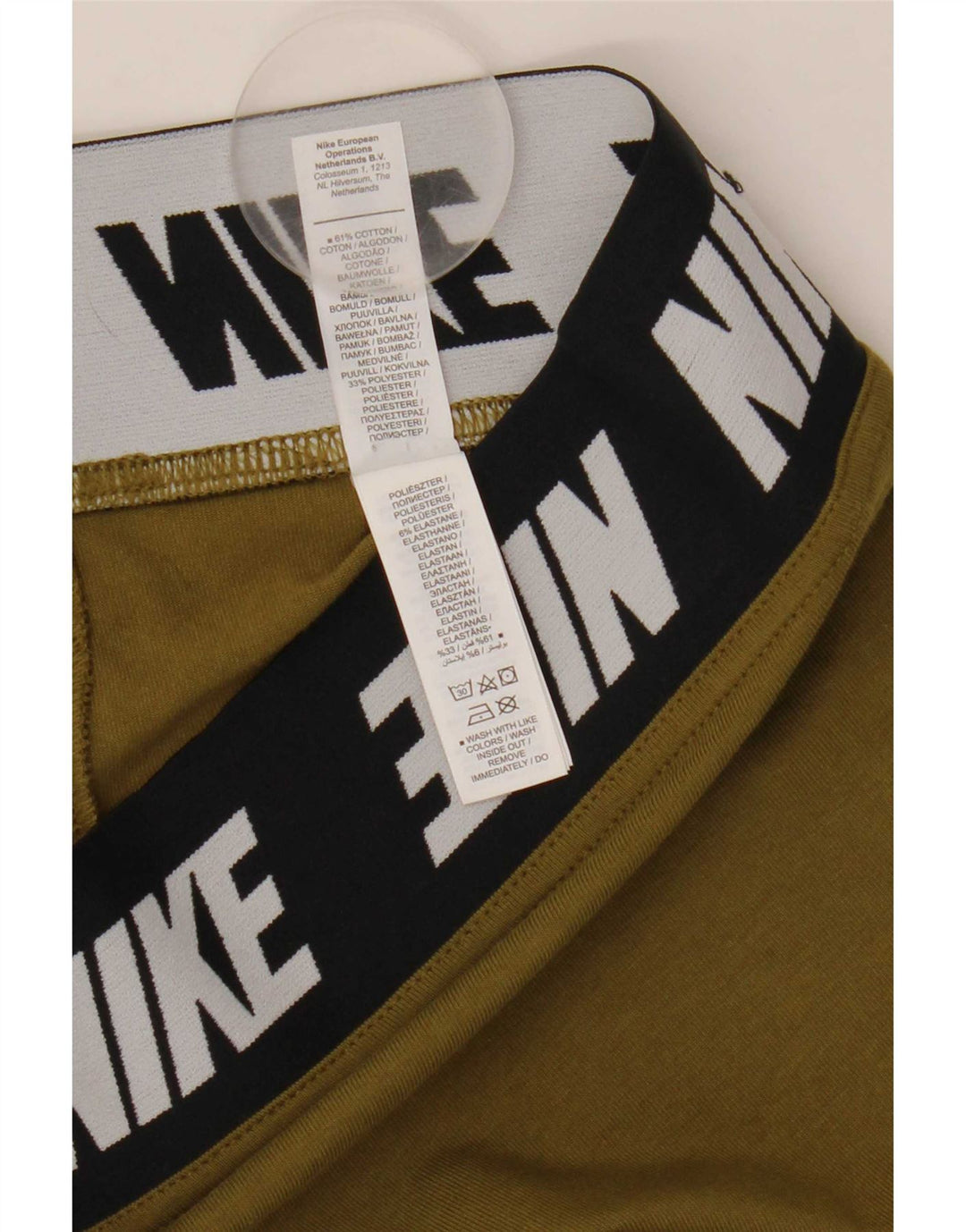 Nike Womens Graphic Leggings UK 14 Large Khaki Baumwolle