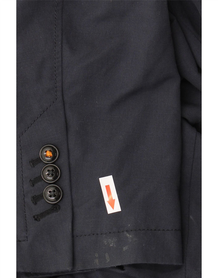 Hugo Boss Herren-Blazer mit 2 Knöpfen, EU 54, 2XL, marineblaue Baumwolle