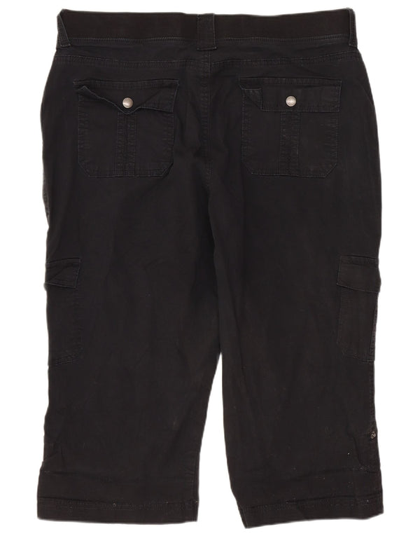 Lee Womens Relaxed Fit Capri Trousers US 16 2XL W36 L17 Black Cotton