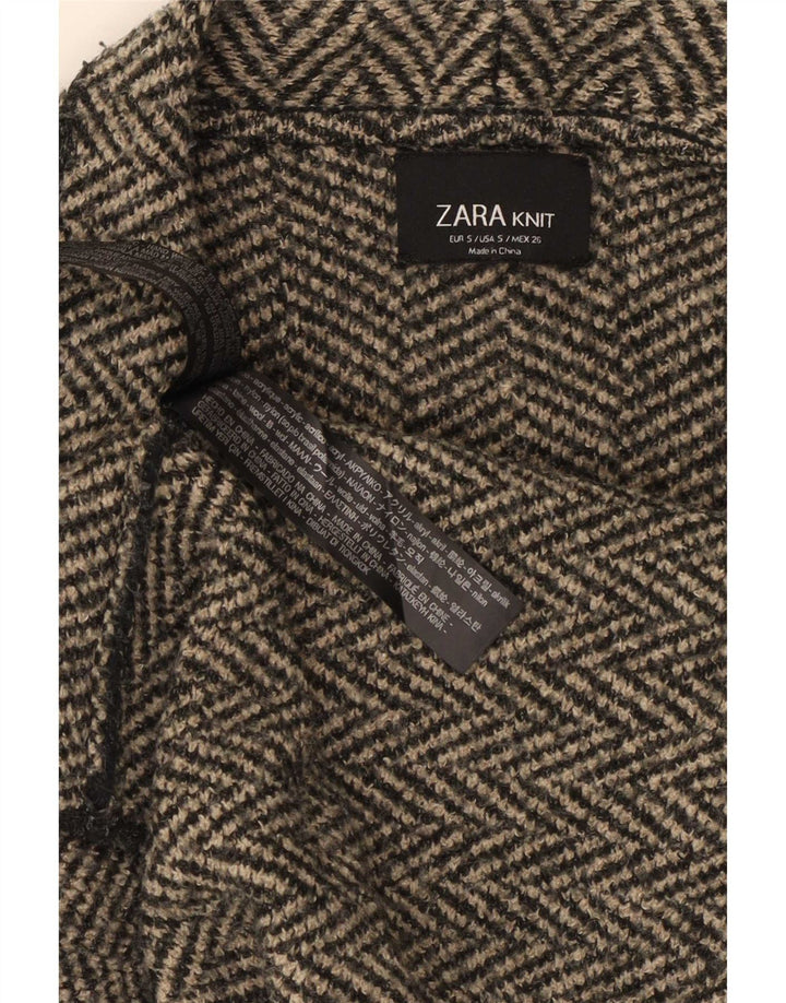 Asymmetrischer, offener Strickjackenpullover für Damen von Zara, Gr