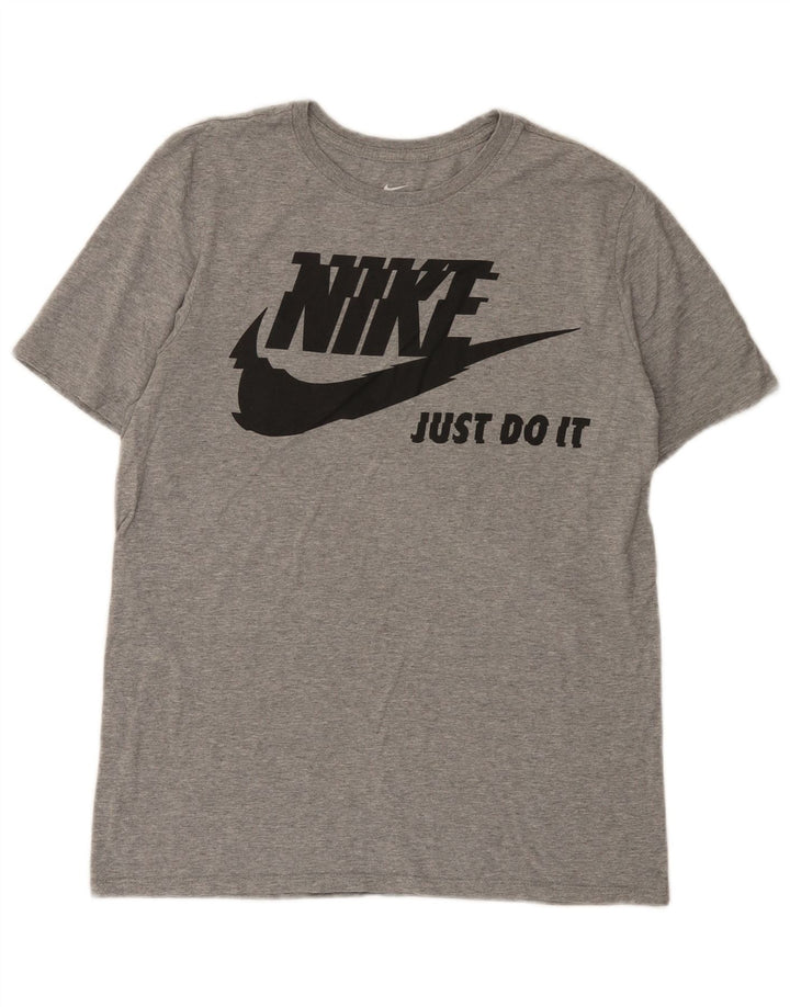 Nike Herren Athletic Cut Graphic T-Shirt-Oberteil Mittelgrau