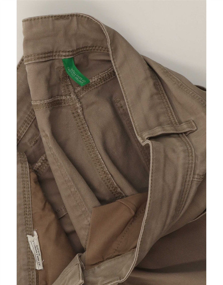 Benetton Damen Slim Freizeithose W30 L30 Beige