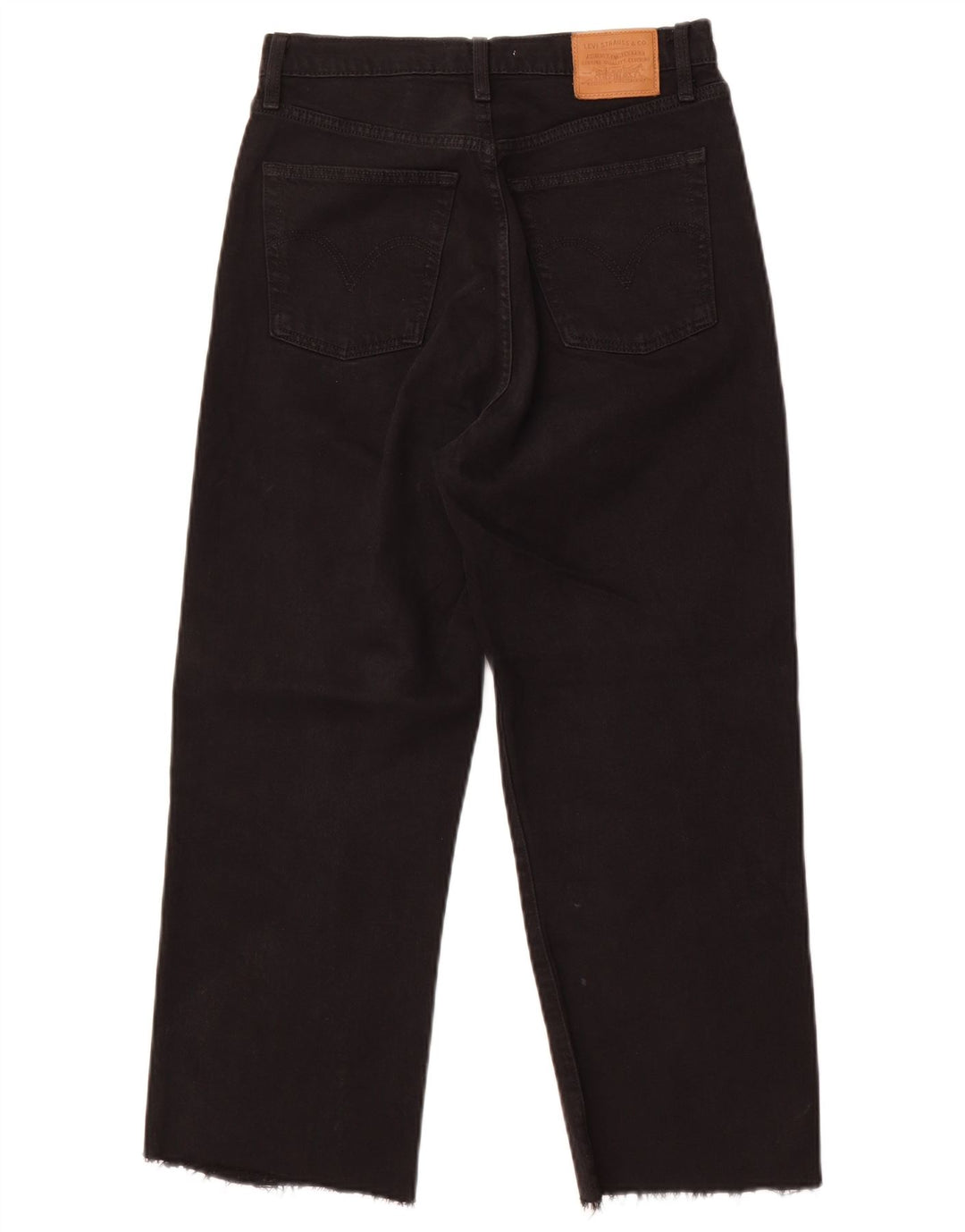 Levi's Damen Ribcage Cropped Jeans W28 L24 Schwarz