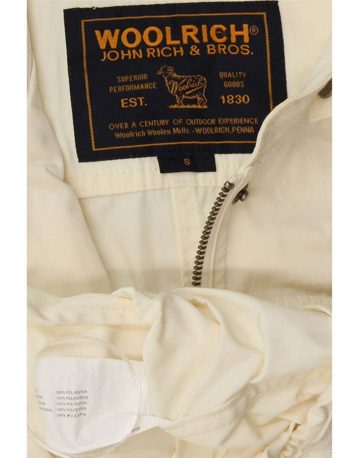 WOOLRICH Damen Utility Jacke UK 10 Small Off White Polyester