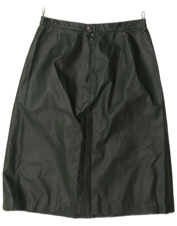 Vintage Damen Lederrock Medium W28 Grün