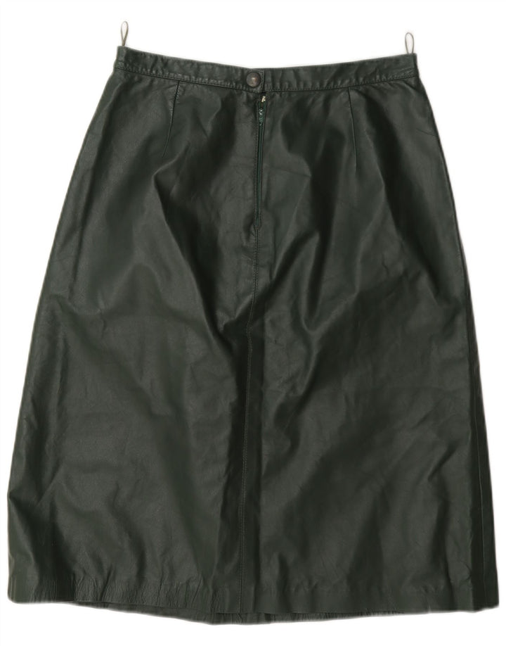 Vintage Damen Lederrock Medium W28 Grün