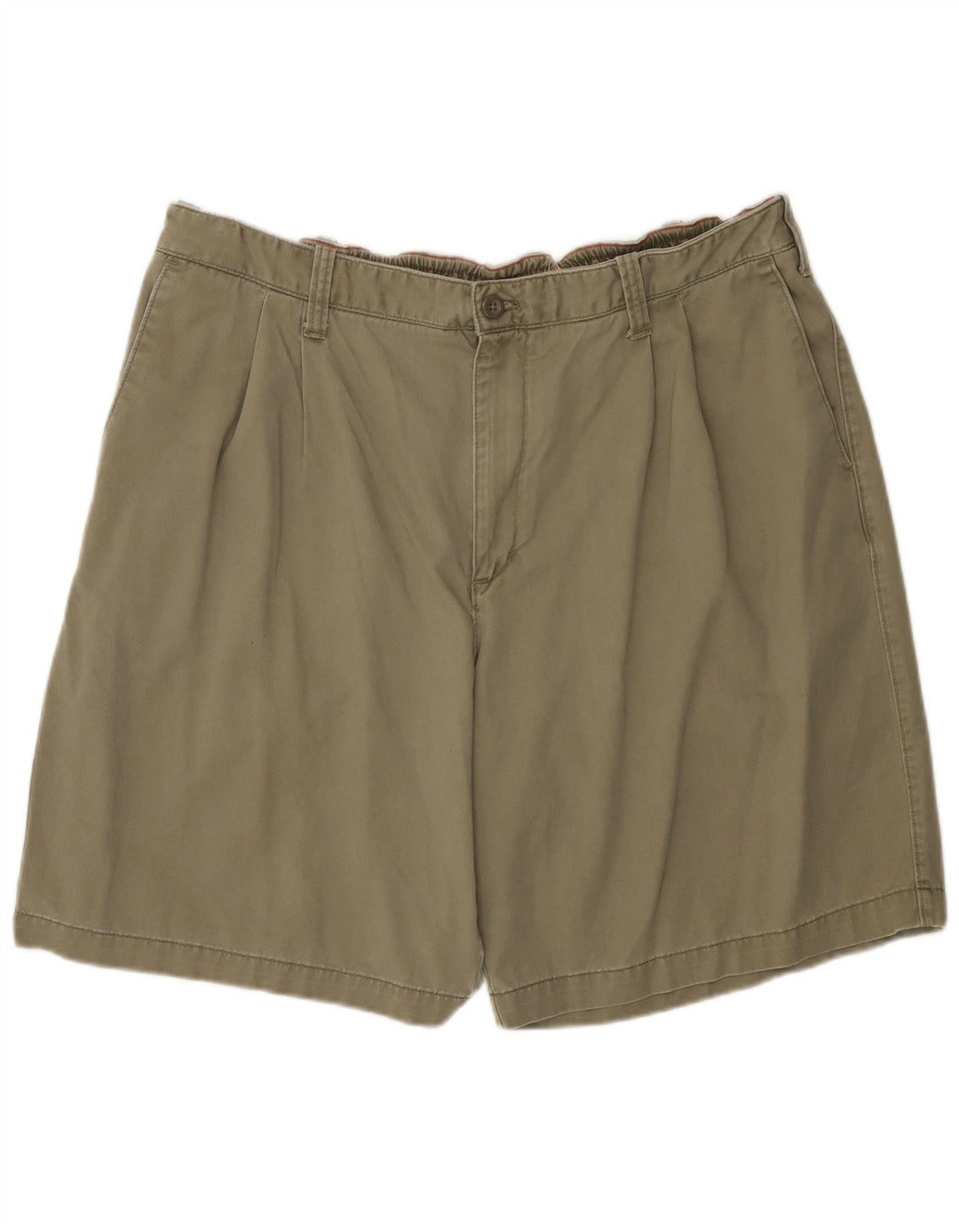 Eddie Bauer Mens Tall Pegged Chino Shorts W42 2XL Khaki Baumwolle