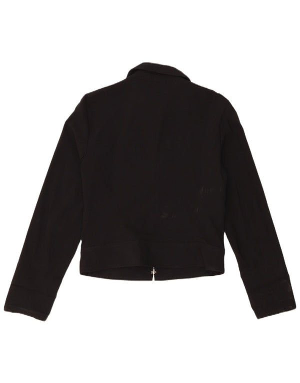 Zara Damen Bomberjacke UK 14 Große schwarze Viskose