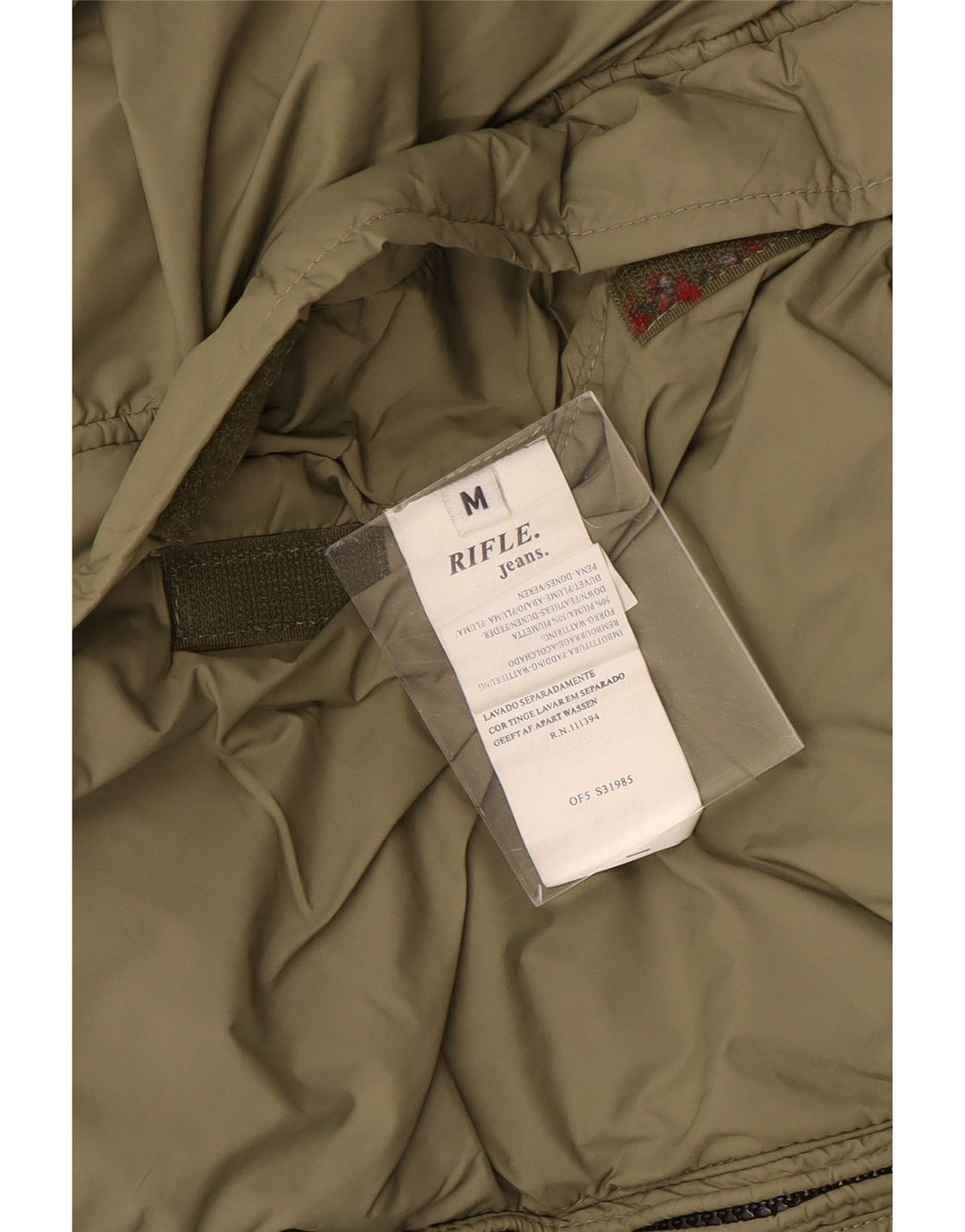 Rifle Herren Reversible Wattierte Jacke UK 38 Medium Schwarz Polyamid