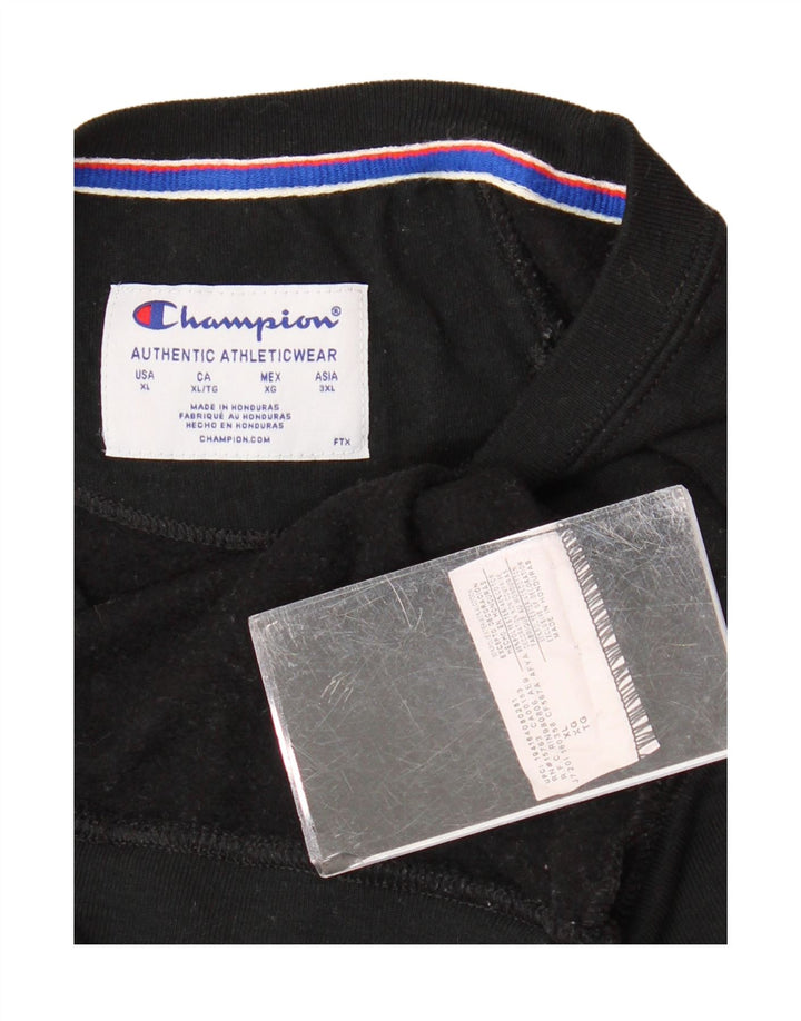 CHAMPION Damen Grafik-Sweatshirt-Pullover UK 18 XL Schwarz Polyester