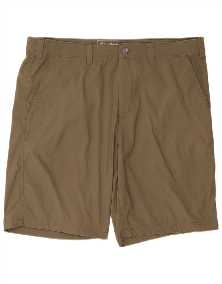 EDDIE BAUER Herren Chino-Shorts W40 XL Khaki Nylon