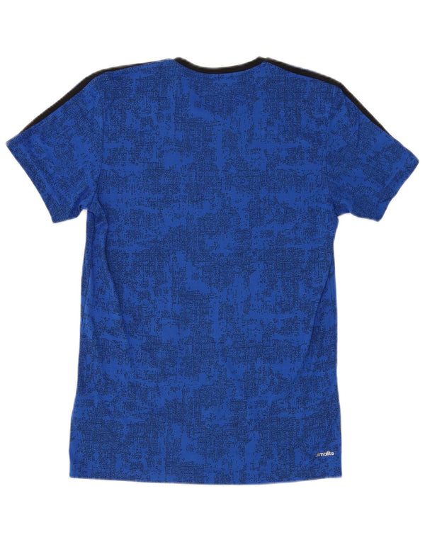 ADIDAS Herren Climalite T-Shirt Top Mittelblaues Camouflage-Polyester
