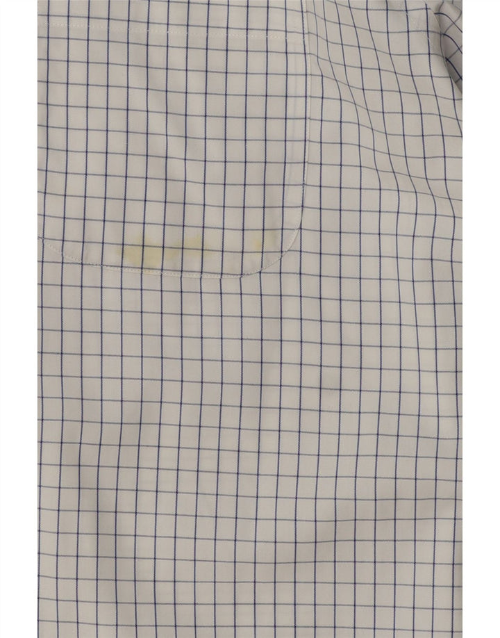 Brooks Brothers Herrenhemd mit traditioneller Passform, Größe 15 1/2, mittelweiß kariert