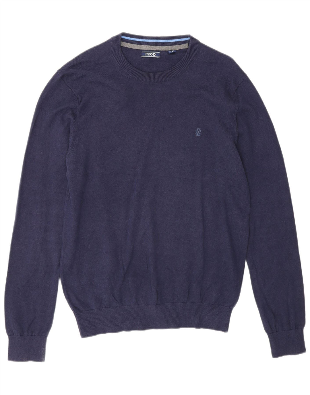 Izod Herren-Pullover mit Rundhalsausschnitt, mittlere marineblaue Baumwolle
