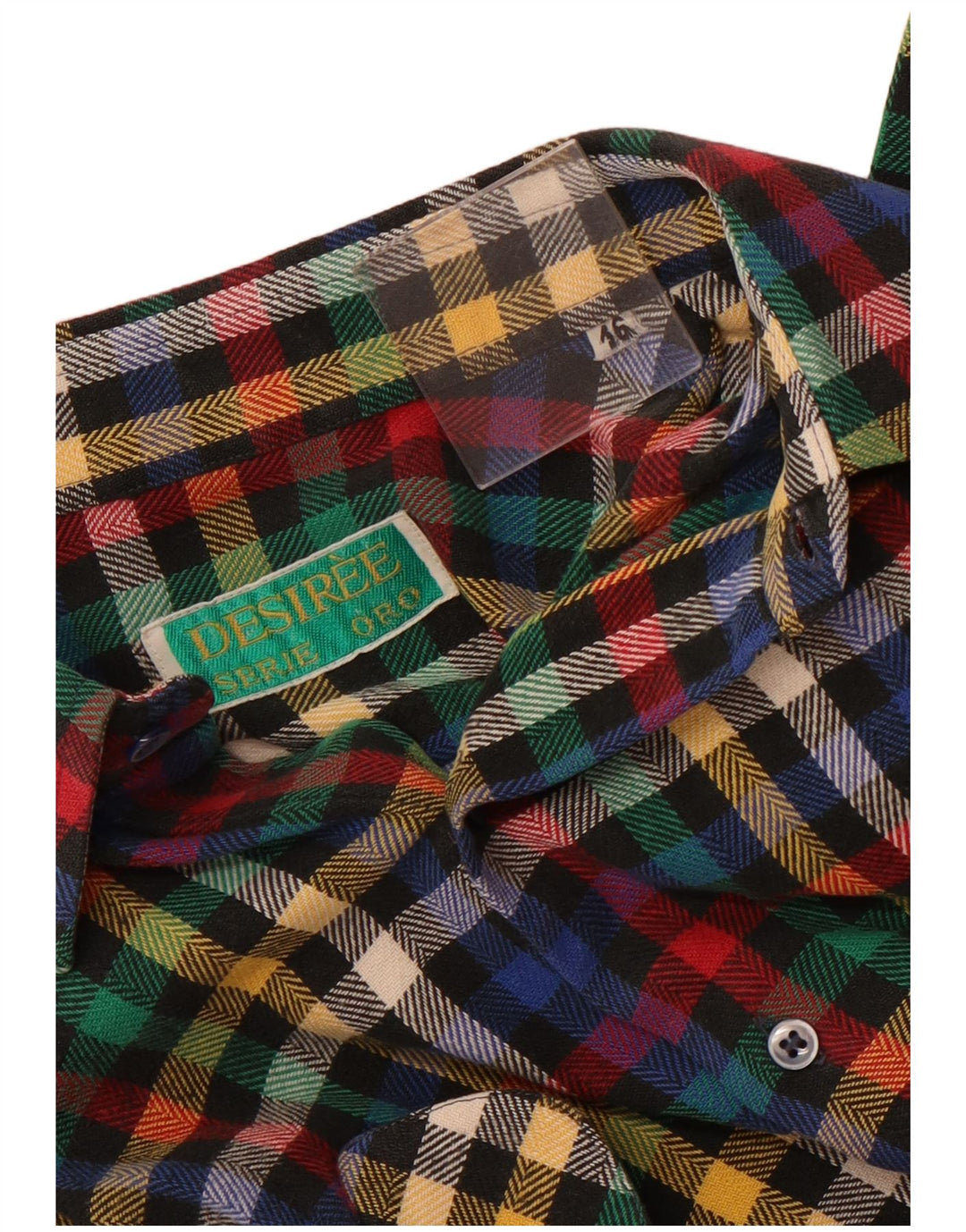 Desiree Herren-Flanellhemd, Größe 16, groß, mehrfarbig kariert