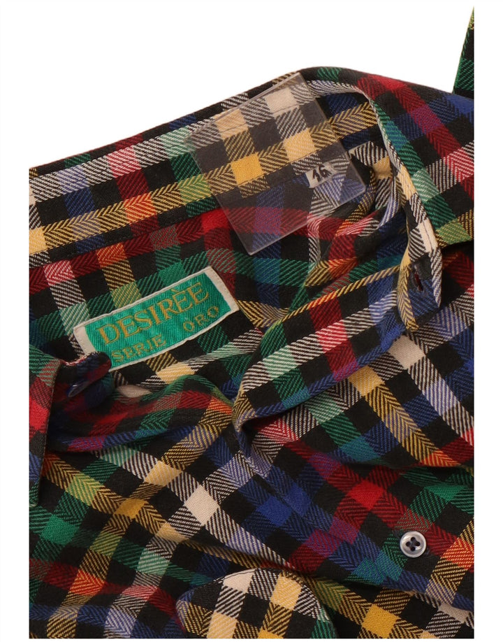 Desiree Herren-Flanellhemd, Größe 16, groß, mehrfarbig kariert