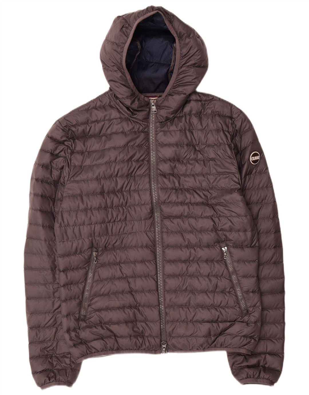 Colmar Herren-Kapuzenjacke, wattiert, IT 50, mittelgraues Polyester