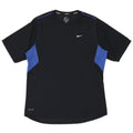 Nike Herren Dri Fit T-Shirt-Oberteil, groß, Marineblau, Farbblock