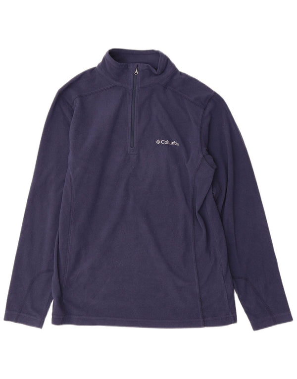 Columbia Herren-Fleecepullover mit Reißverschluss, Größe S, Marineblau, Polyester