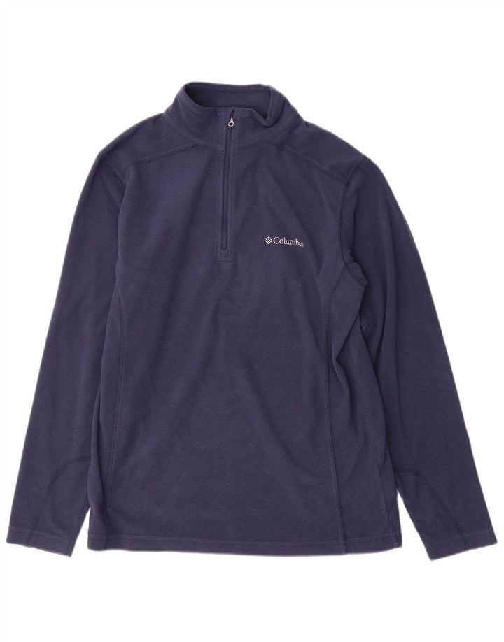Columbia Herren-Fleecepullover mit Reißverschluss, Größe S, Marineblau, Polyester
