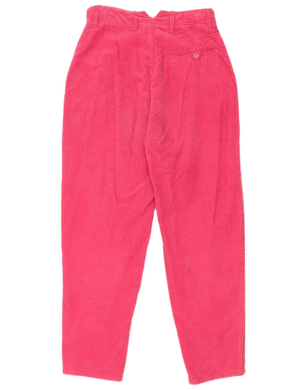 Vintage Damen-Hose aus Cord mit hoher Taille, W26, L25, Rosa