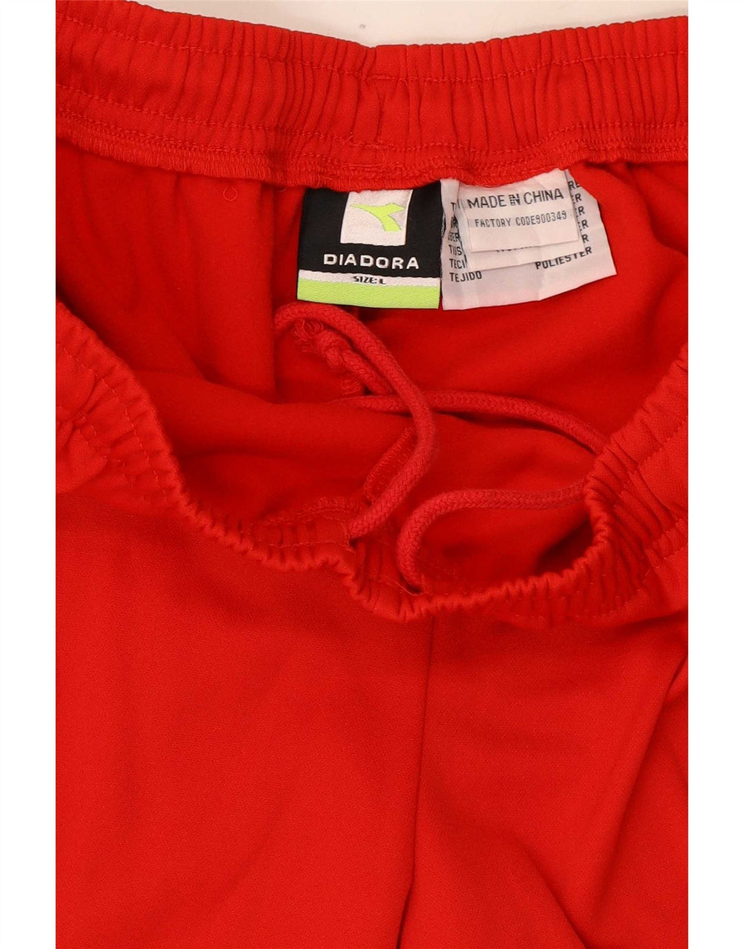 Diadora Herren-Bermuda-Sportshorts, großes rotes Farbblock-Polyester