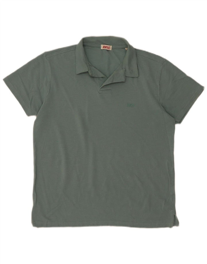 Rifle Herren-Poloshirt aus mittlerer Khaki-Baumwolle