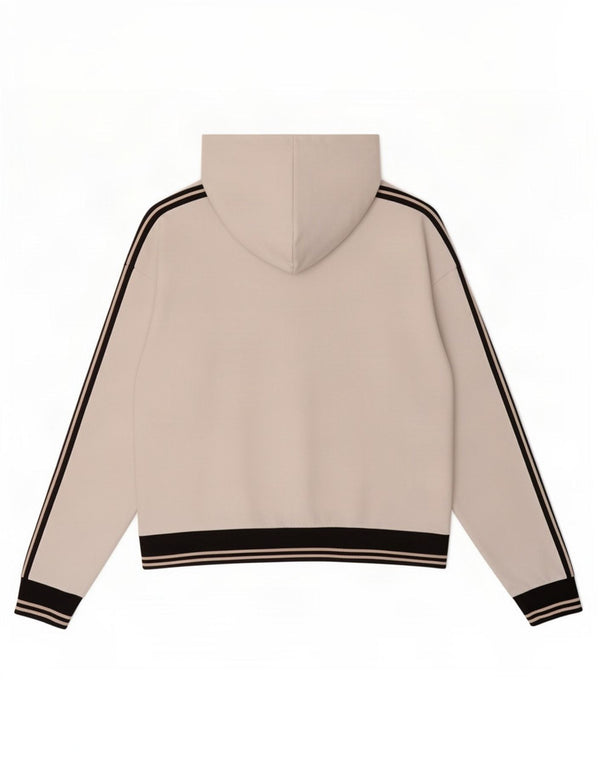 Fila Womens Graphic Oversized Hoodie Pullover UK 10 Small Weiß Farbblock