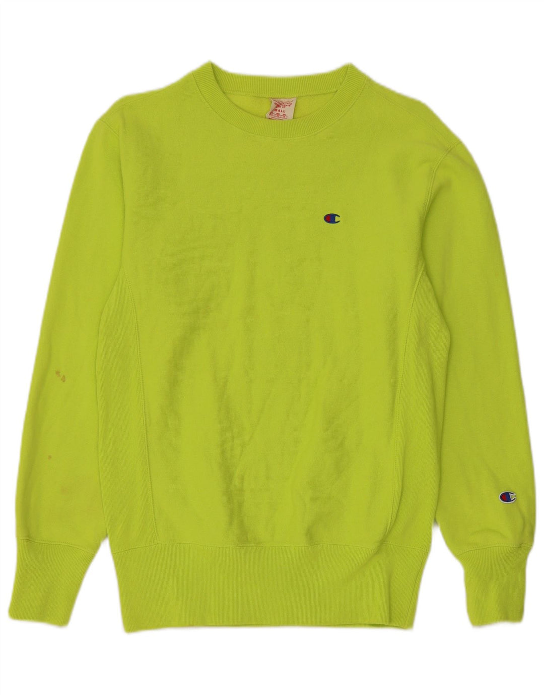 Champion Damen Sweatshirt Pullover UK 10 Small Grüne Baumwolle