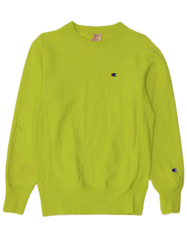 Champion Damen Sweatshirt Pullover UK 10 Small Grüne Baumwolle