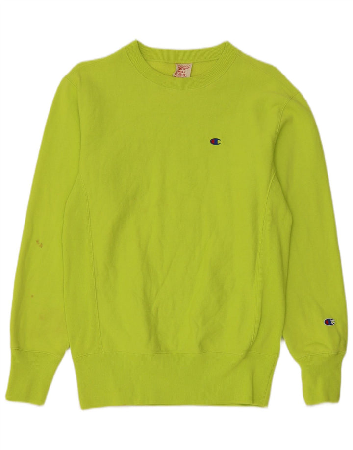 Champion Damen Sweatshirt Pullover UK 10 Small Grüne Baumwolle