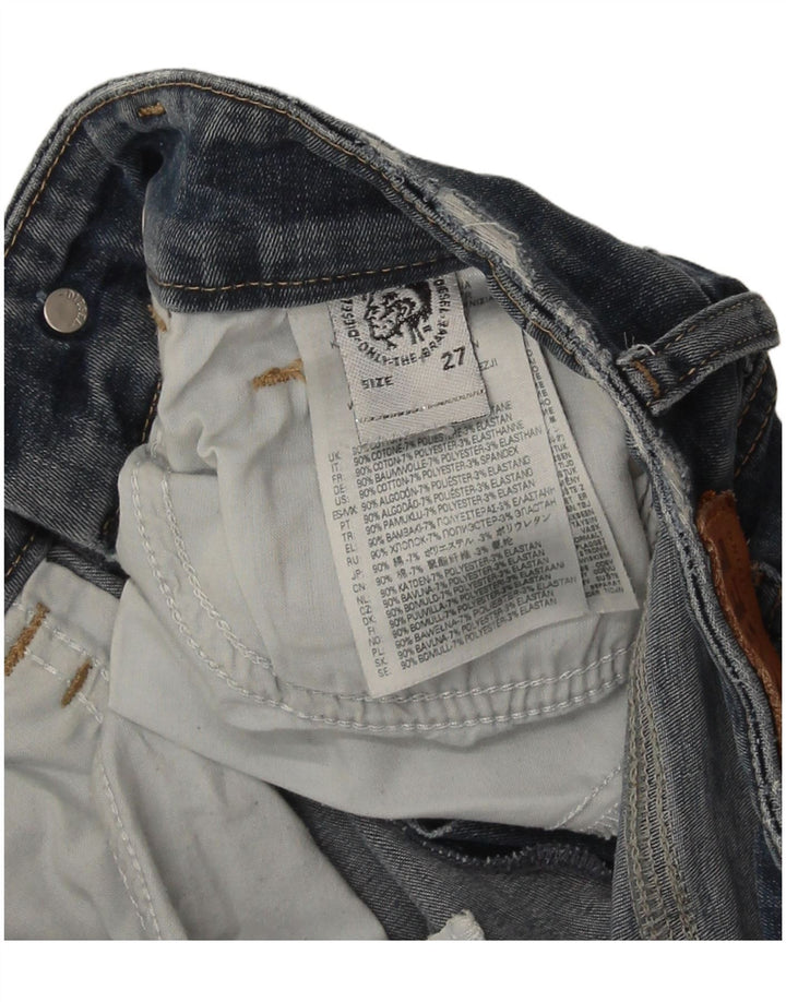 Diesel Damen Straight Jeans W27 L30 Blaue Baumwolle