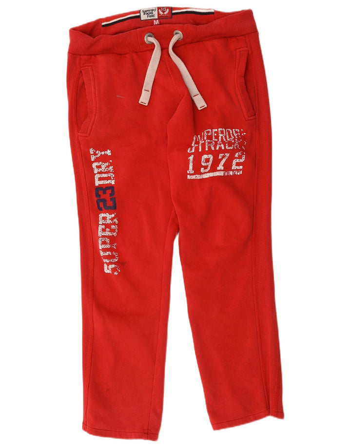 Superdry Herren-Trainingshose mit Grafik, Mittelrot