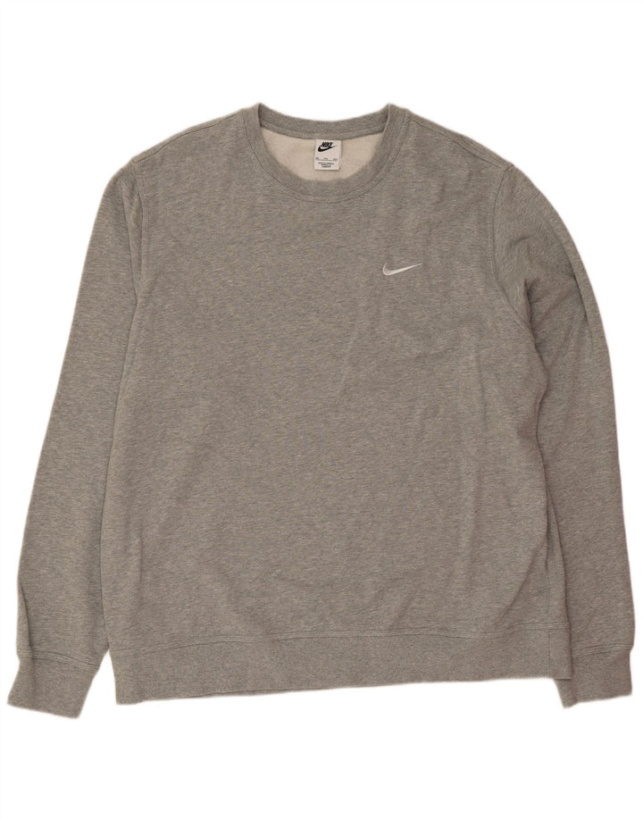 Nike Herren Sweatshirt Pullover 2XL Grau Baumwolle
