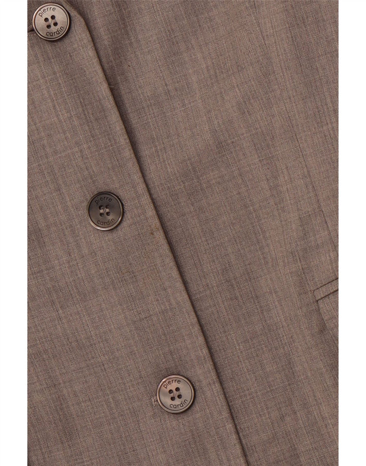 PIERRE CARDIN Damen 3-Knopf-Blazerjacke EU 42 Mittelgrauer Nadelstreifen