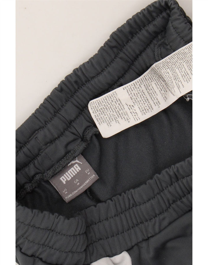 PUMA Mens Tracksuit Trousers Joggers Medium Grey Colourblock Polyester