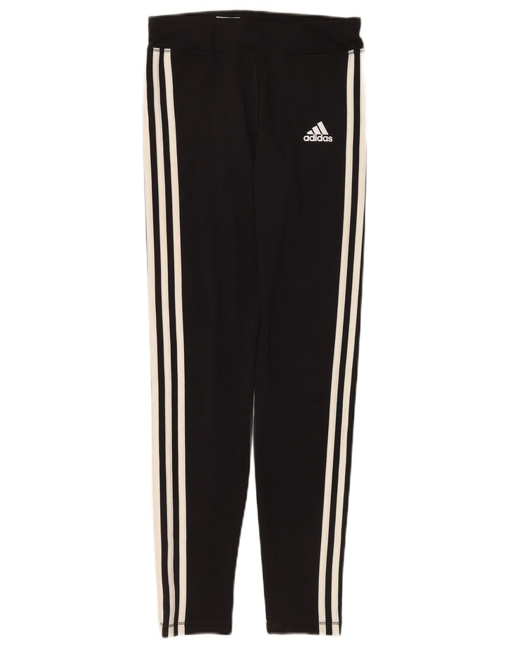 Adidas Climalite-Leggings für Mädchen, 13–14 Jahre, groß, schwarzes Polyester