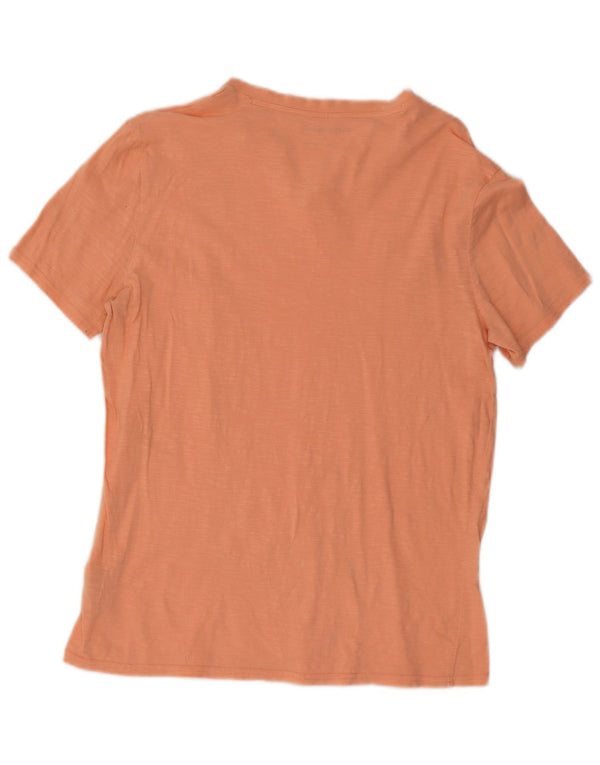 Calvin Klein Damen Kurzarm-T-Shirt mit Grafik, UK 12, Mittelorange