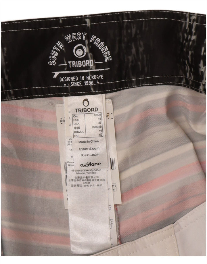TRIBORD Herren Cargo Badeshorts EU 46 Klein Mehrfarbig gestreift