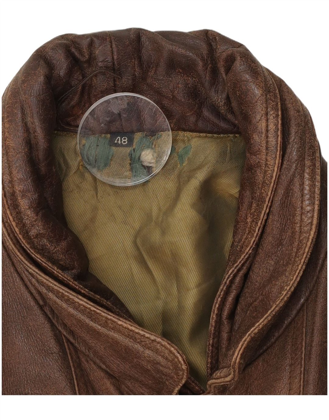Vintage Herren Lederjacke IT 48 Mittelbraunes Leder