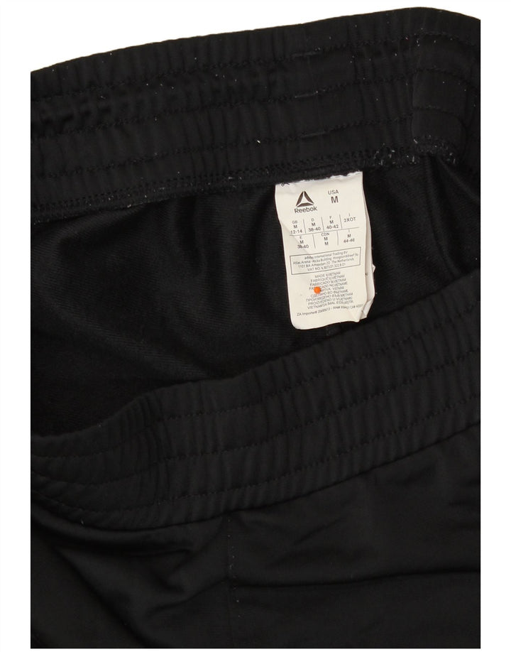 REEBOK Womens Tracksuit Trousers Joggers UK 12/14 Medium  Black Polyester