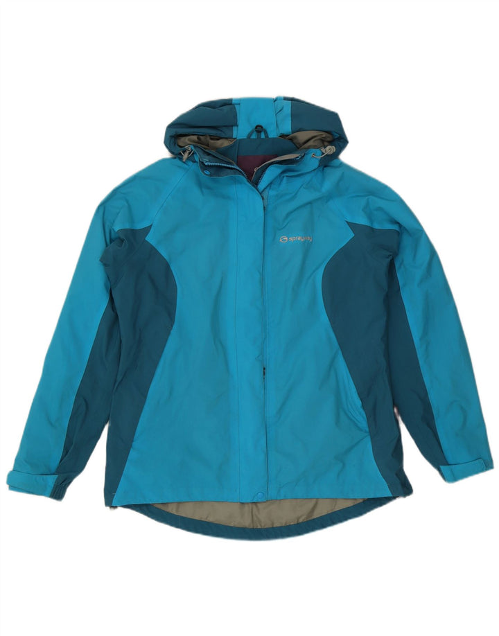 Sprayway Damen-Windbreakerjacke mit Kapuze, UK 12, mittelblau, Farbblock