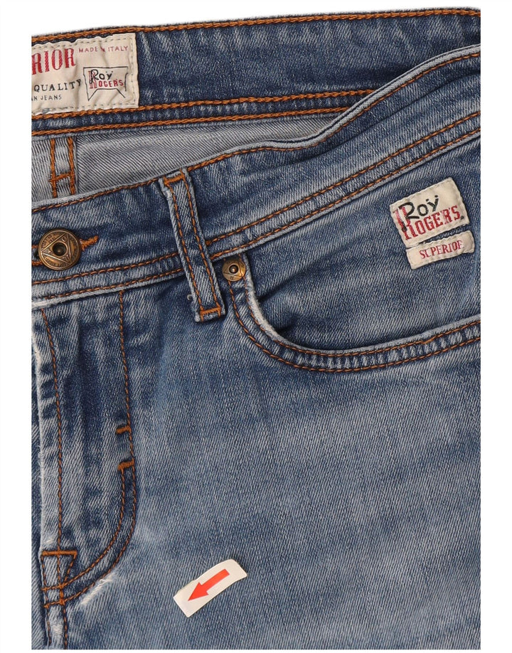 Roy Rogers Damen Superior Slim Jeans W31 L30 Blaue Baumwolle