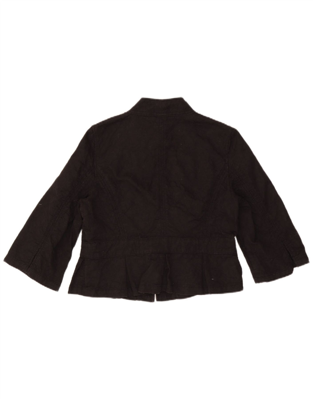 Marks & Spencer Damen Bolerojacke mit 3/4-Ärmeln vorne zum Binden, Gr. 40, Größe L, Schwarz