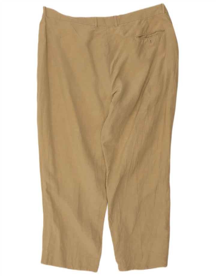 Jaeger Gerade geschnittene Herrenhose W44 L26 Beige Seide